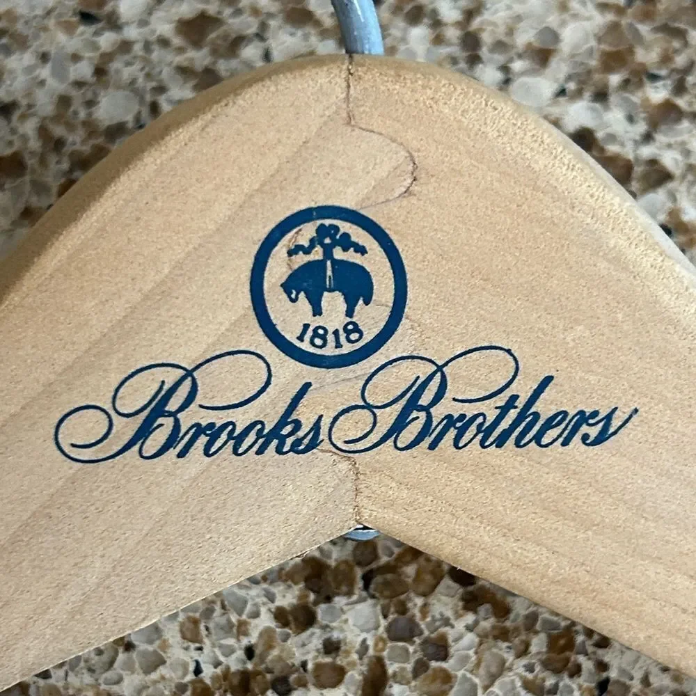 Brooks Brothers Light Tan Wooden Hangers